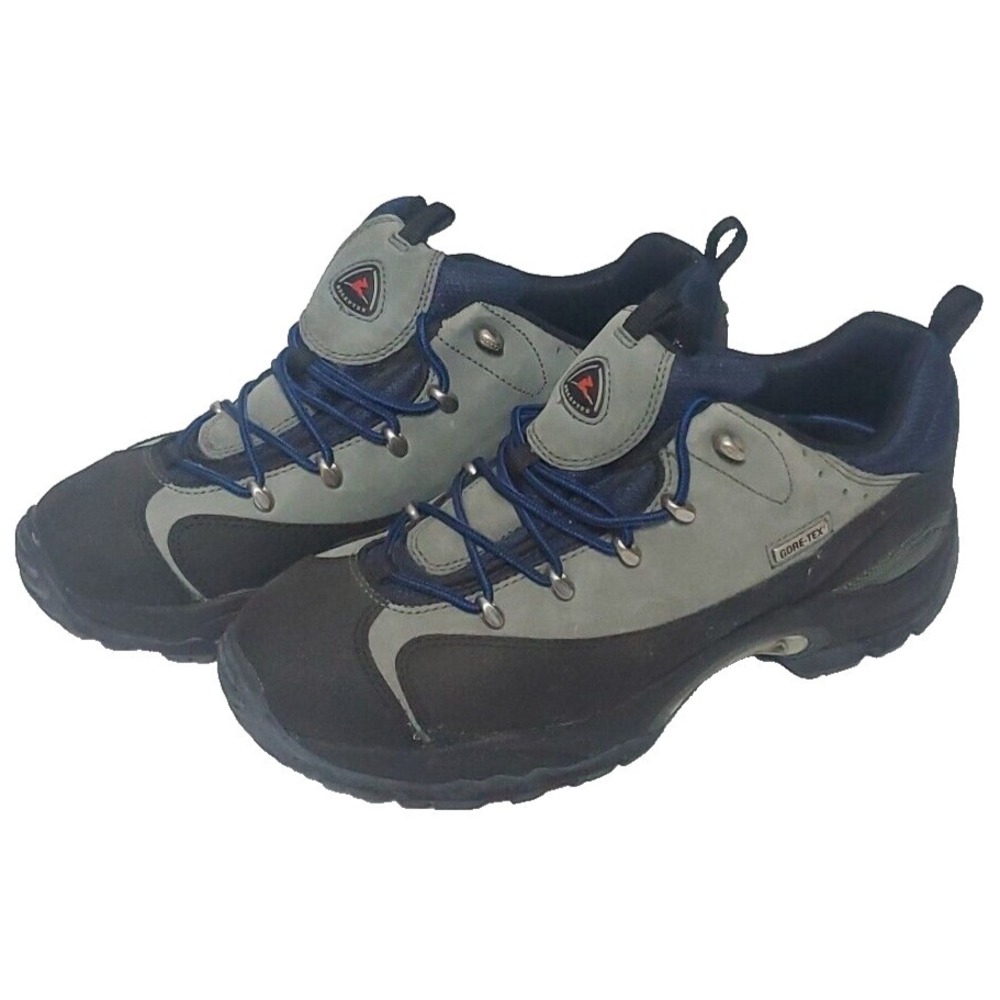 Ecco Receptor Gore-Tex Hiking Shoes Women's Size 11.5 Trail Trek Blue Gray Black